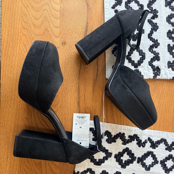 NEW a new day Black Chunky Platform Heels women’s shoes size 10 - Picture 4 of 8